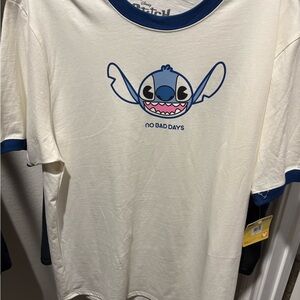 Disney Kids Cream and Blue Stitch Tee